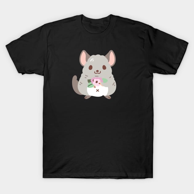 Chinchilla and Flowers T-Shirt by Noristudio